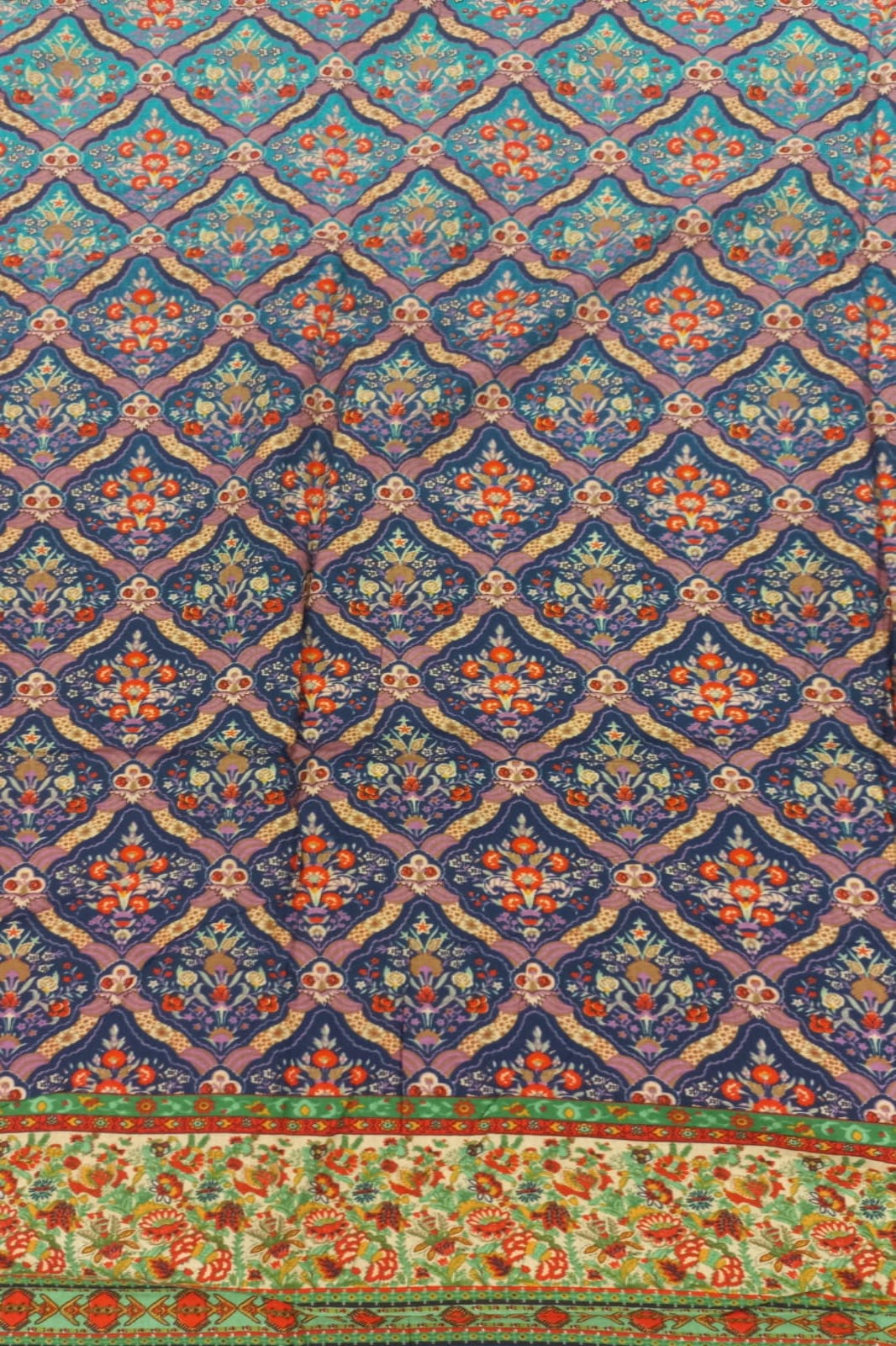 Al-Zohaib Blue & Teal Suit-Unstitched