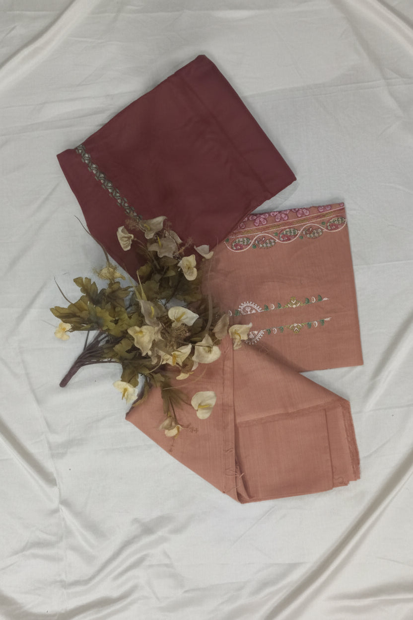 Light Brown luxury Lawn - Suit | Soft Premium Fabric