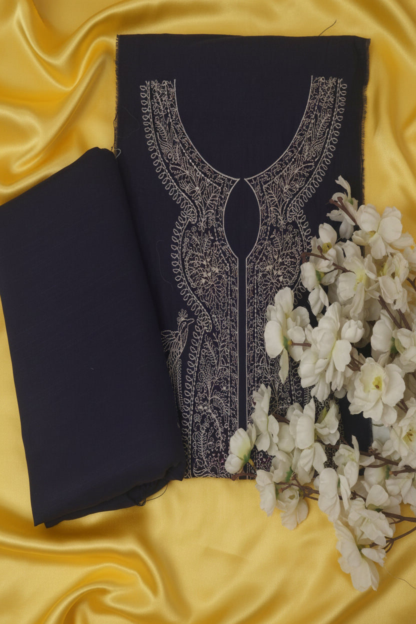 Blue Luxury Lawn Suit-Unstitched
