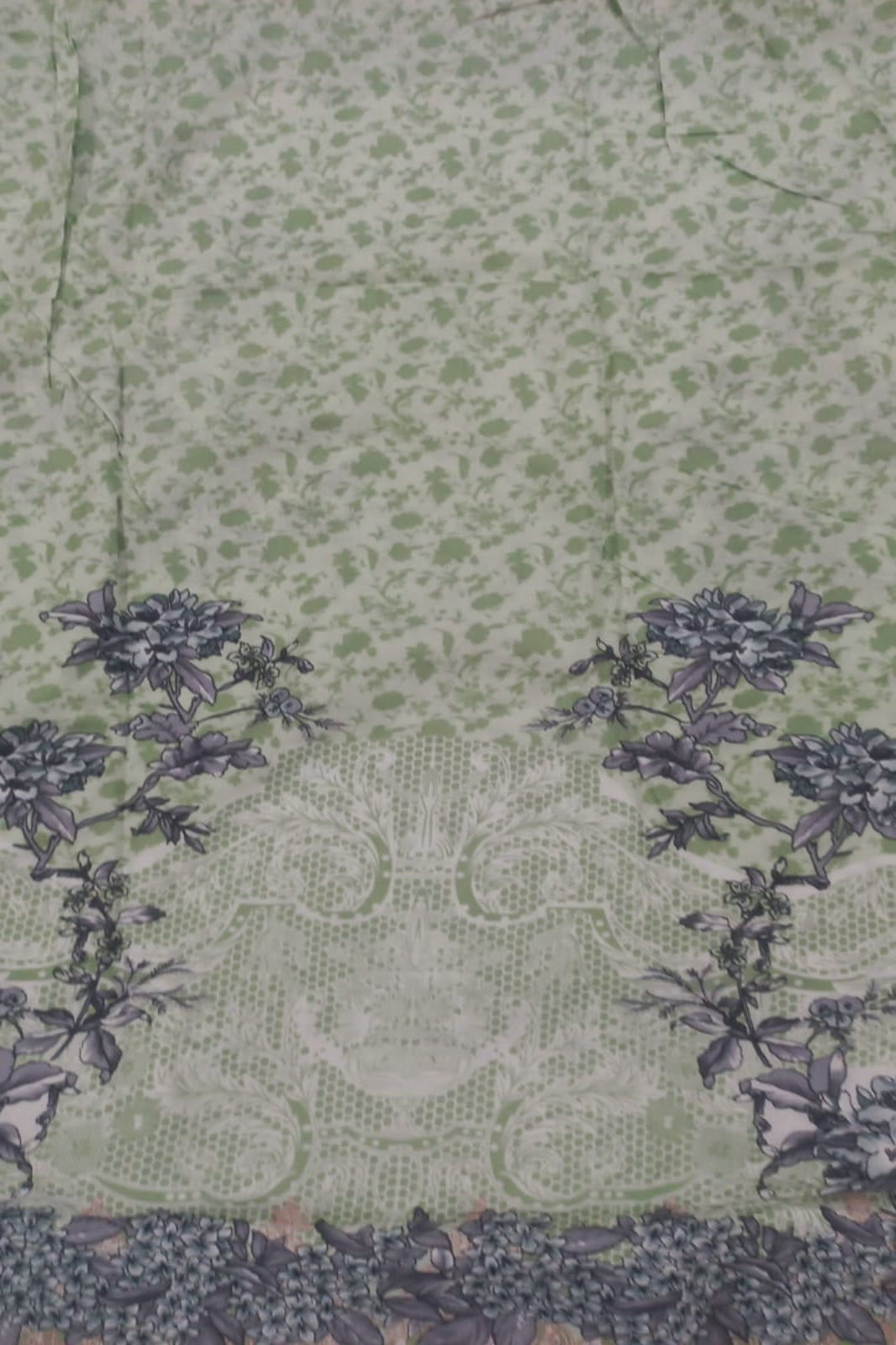 Cosmos Wonder Light Green Unstitched Suit - Sabina's Designer Hub"