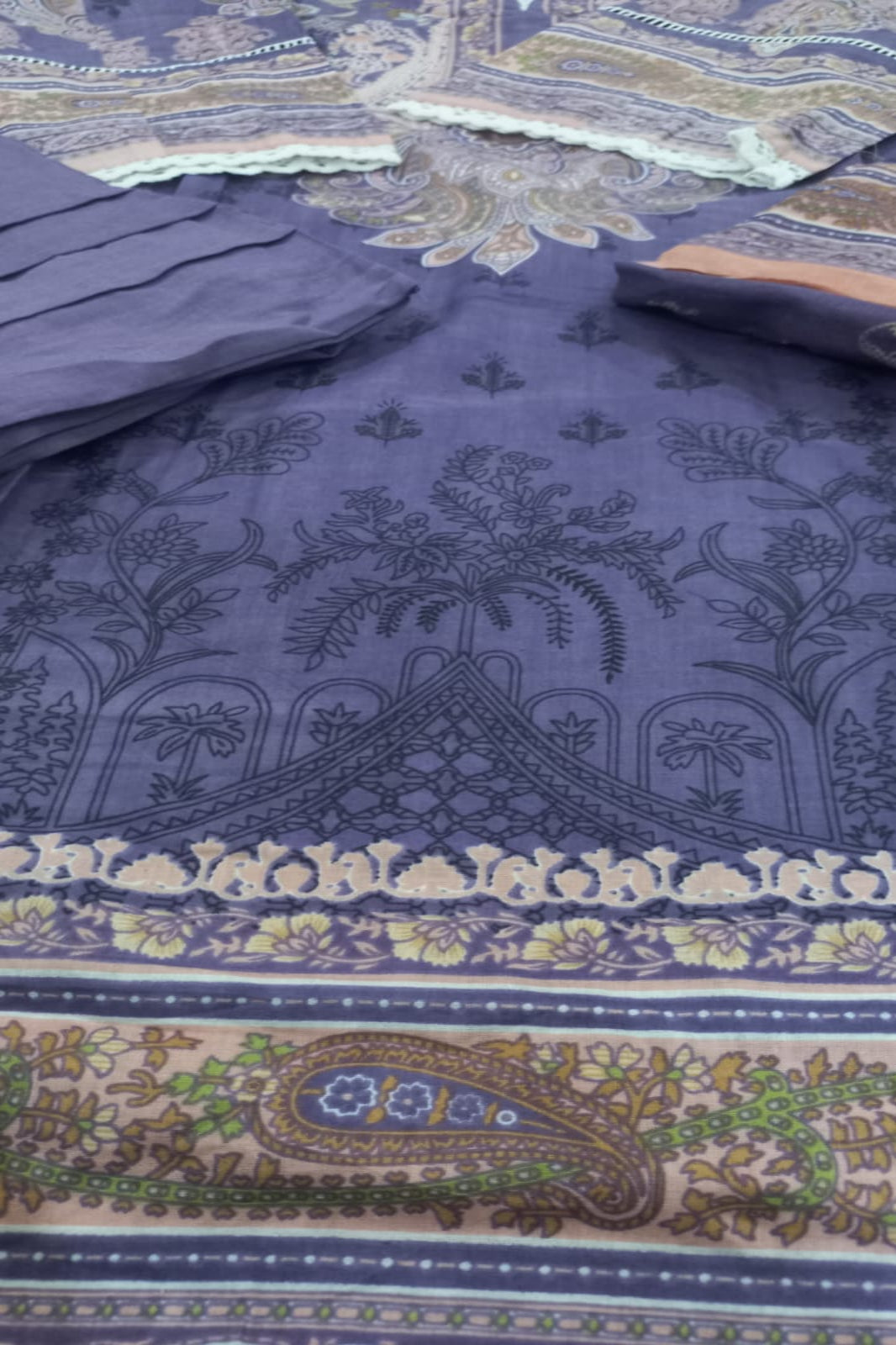 Ishaal Purple Stitched Suit - Sabina's Designer Hub"