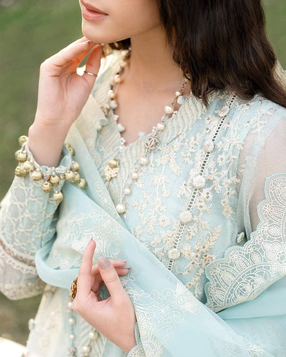 Sana Safinaz Ice Blue Suit