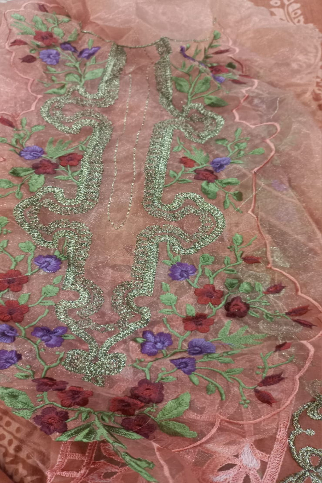 Maria B Peach Suit- Unstitched