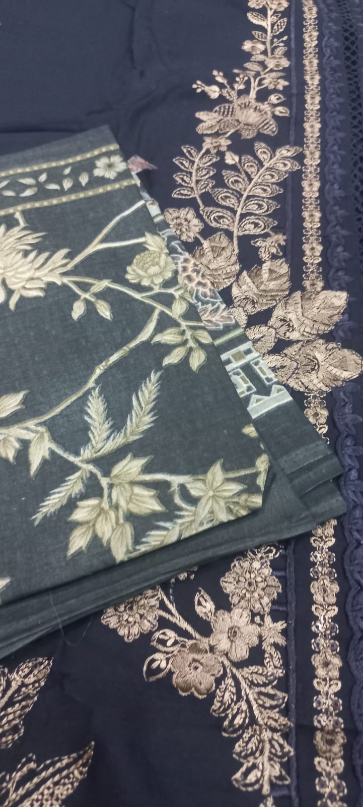 Maria B Navy Blue Suit- unstitched