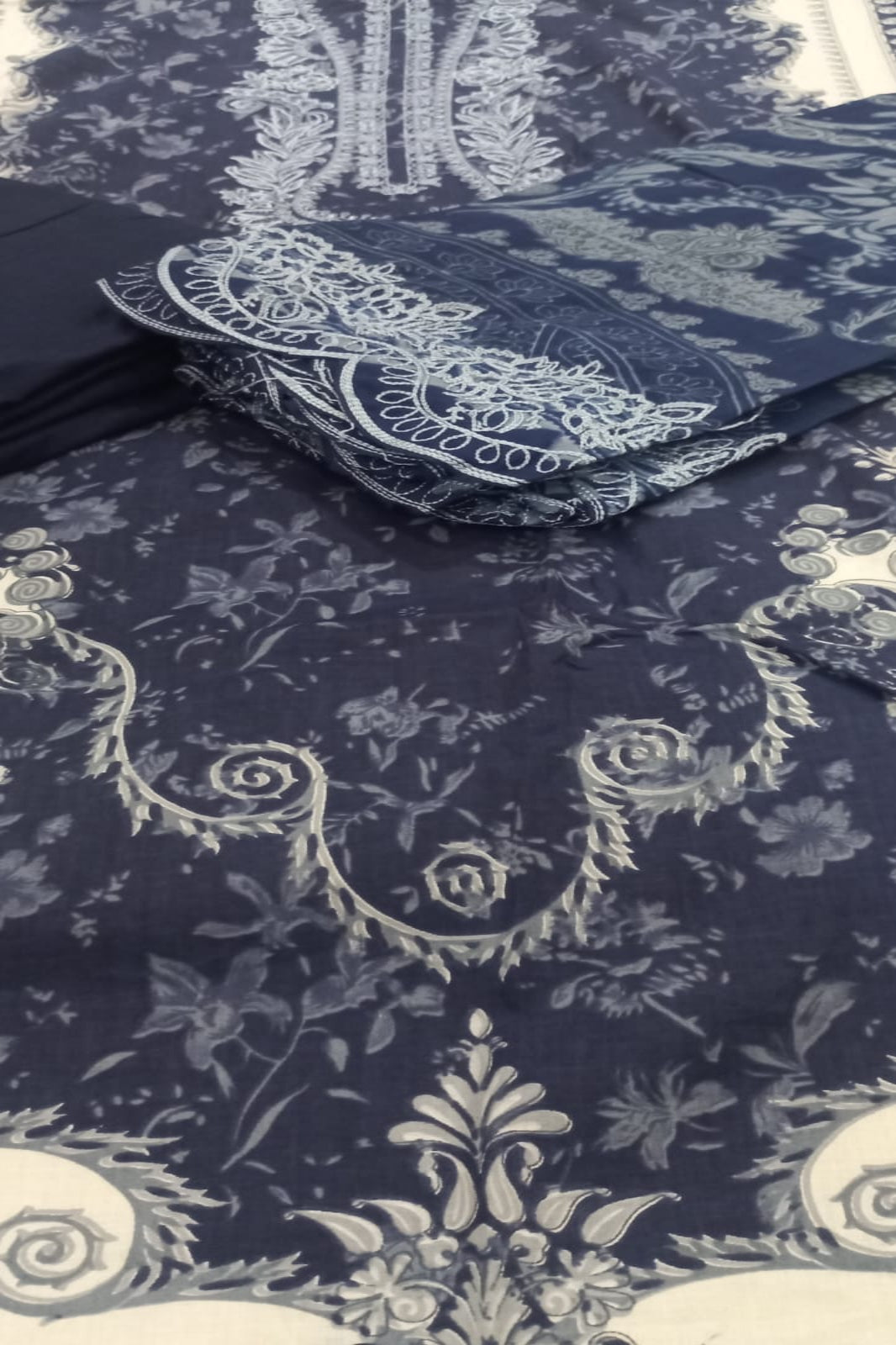 Needle Wonder Navy Blue Suit- Unstitched