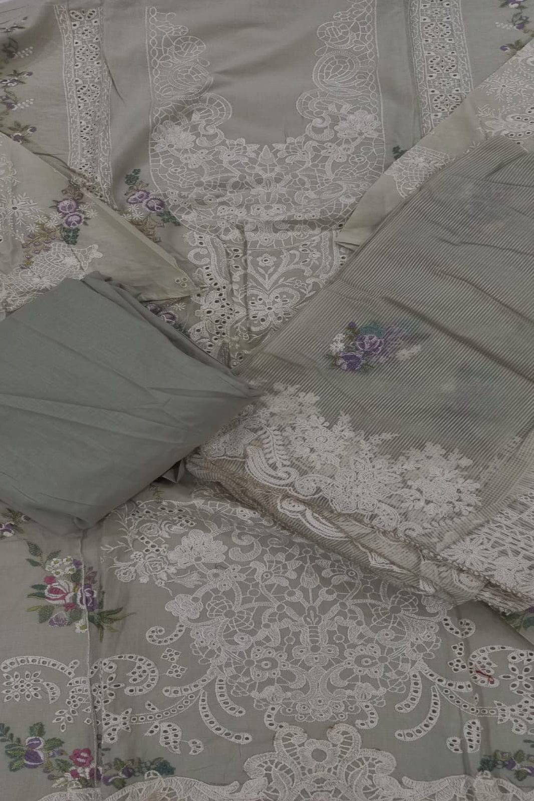 Ombre Mint Green Suit-Semi-Stitched