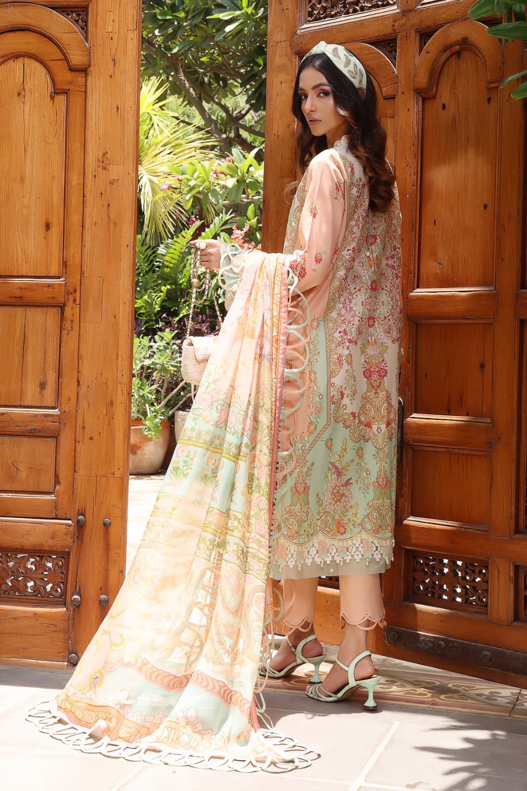 Jade Urbane Peach Green Suit