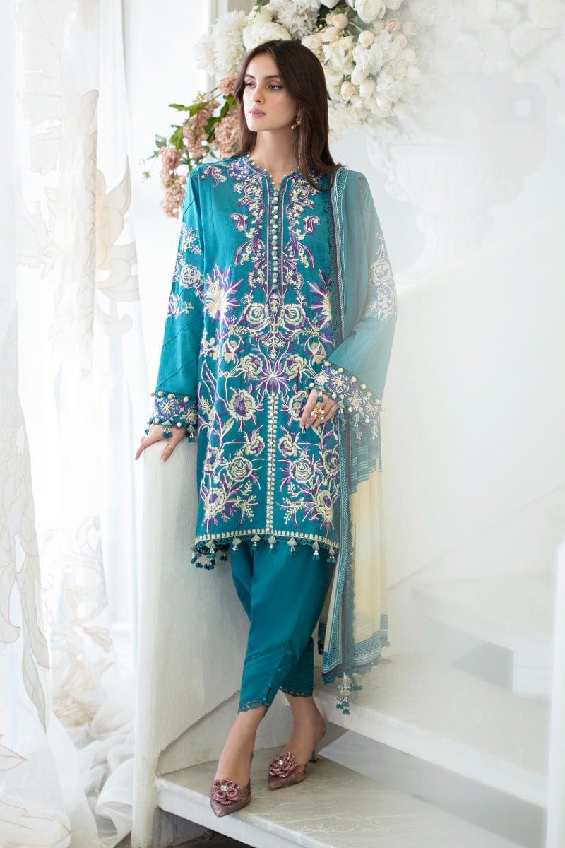 Sana Safinaz Peacock Green Suit