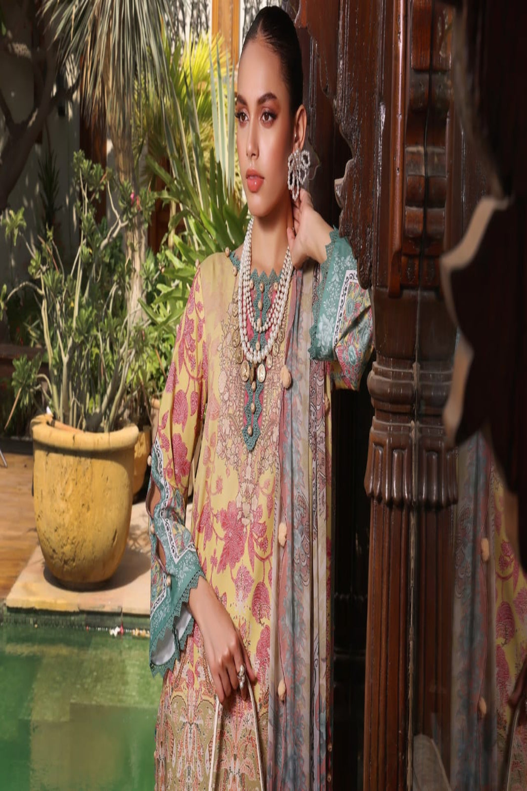 Jade Urbane-Pastel Yellow Suit- Digital Print Lawn-Unstitched-3 piece Suit