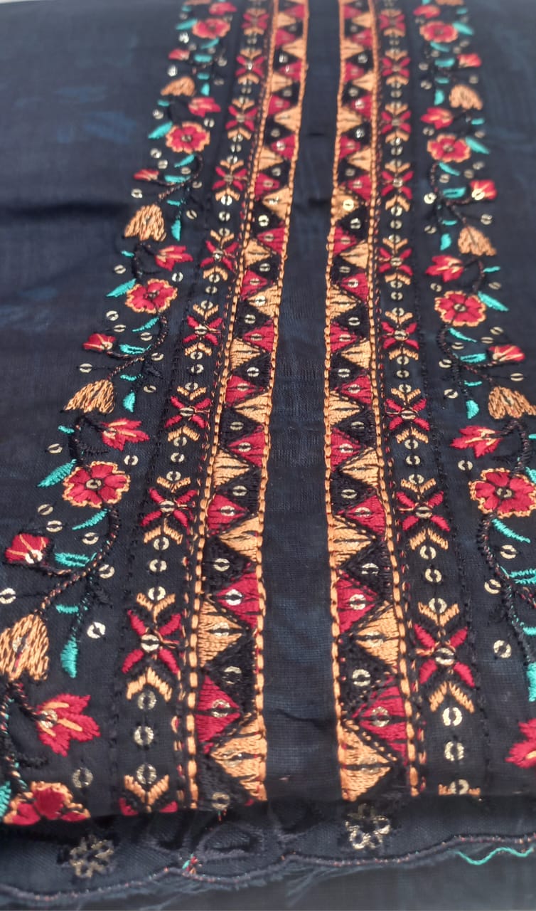 AlZohaib Bin Saeed  dark blue suit- Unstitched