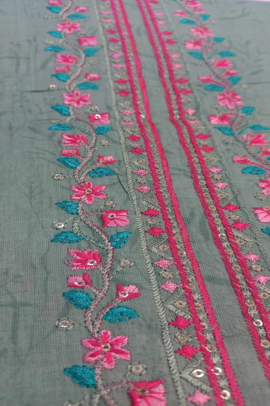 AlZohaib Bin Saeed Green Suit-Unstitched