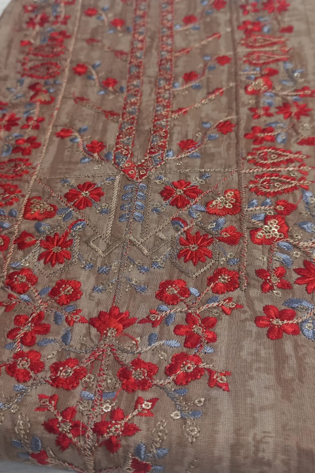 AlZohaib Bin Saeed  Khaki Suit-Unstitched