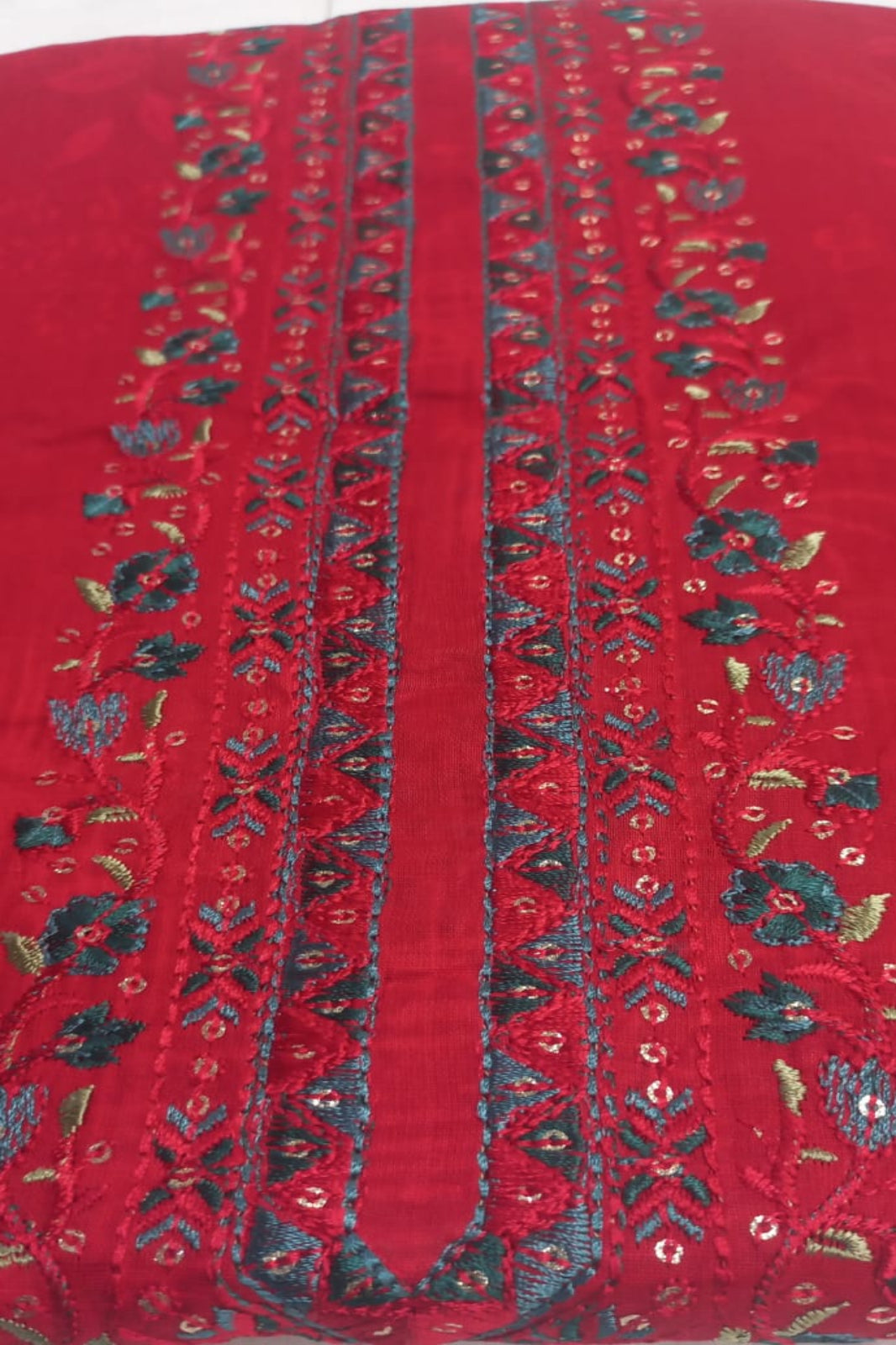 AlZohaib Bin Saeed  Red Suit-Unstitched