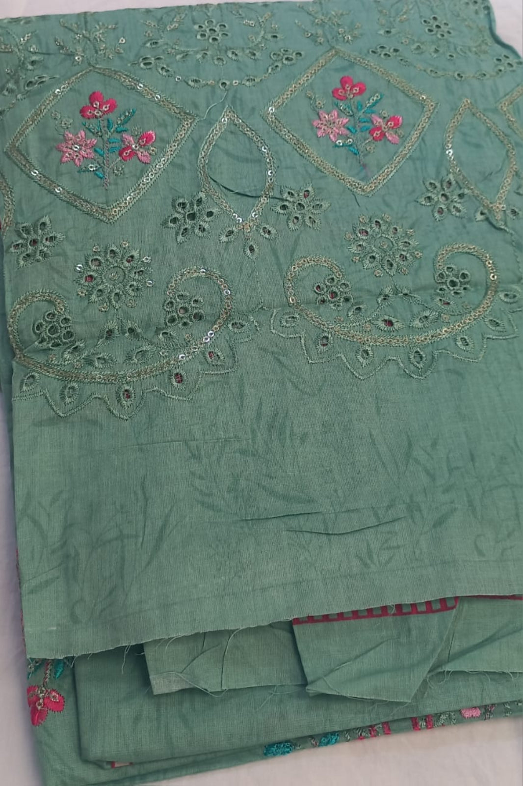 AlZohaib Bin Saeed Green Suit-Unstitched