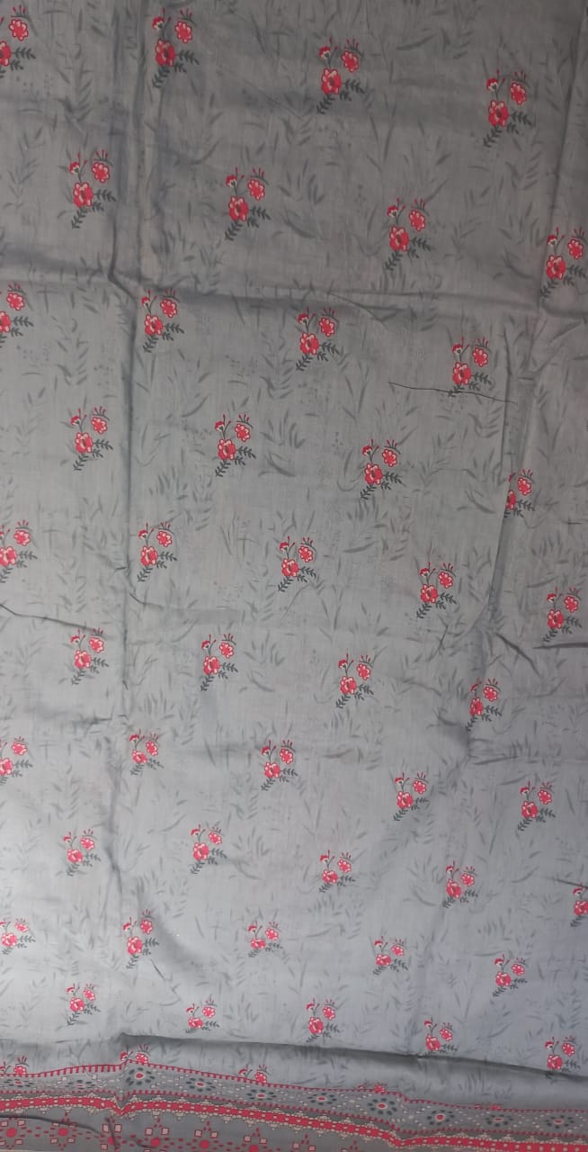 AlZohaib Bin Saeed  Grey Suit-Unstitched