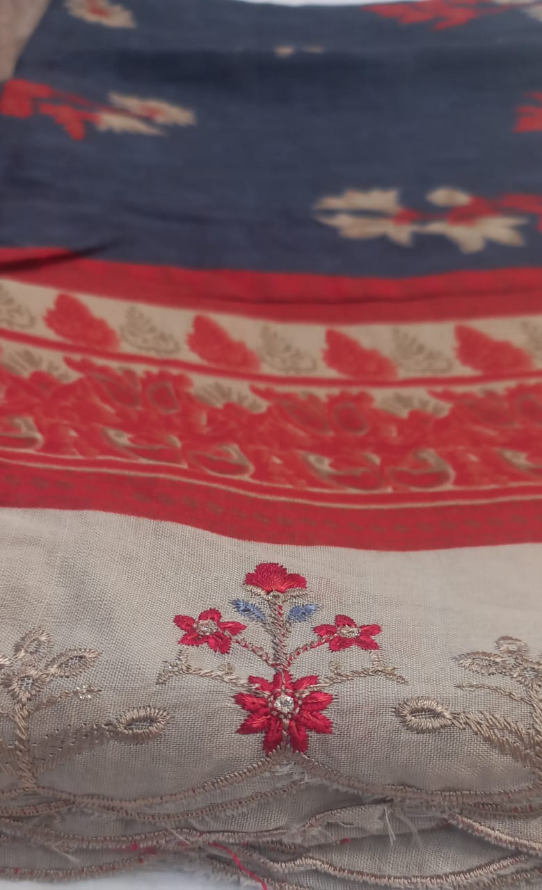 AlZohaib Bin Saeed  Khaki Suit-Unstitched