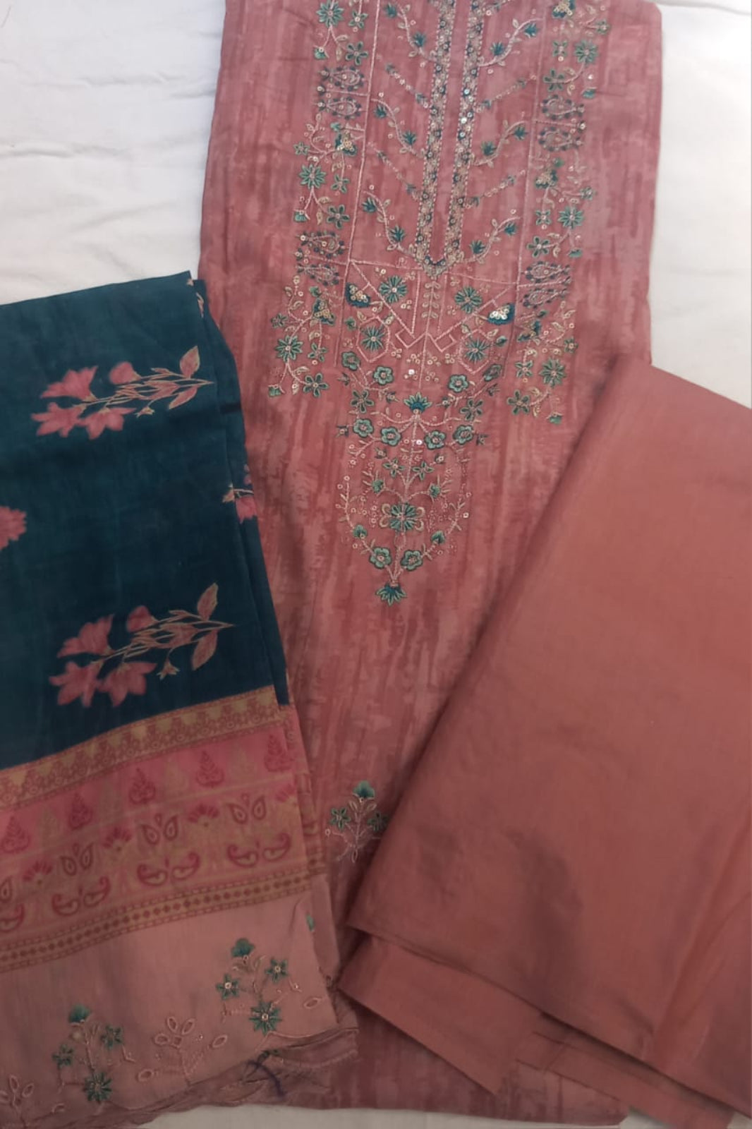 AlZohaib Bin Saeed Pink Suit-Unstitched