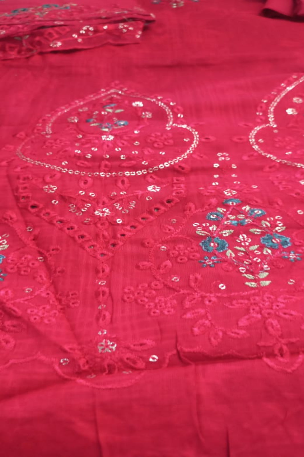 AlZohaib Bin Saeed  Red Suit-Unstitched