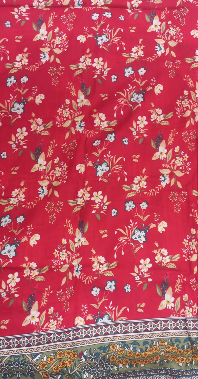 AlZohaib Bin Saeed  Red Suit-Unstitched