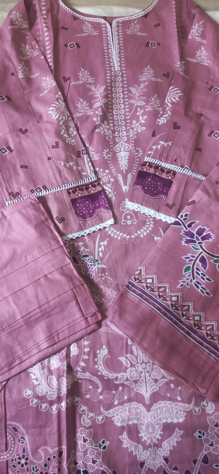 Amira  Pink  Suit-Stitched