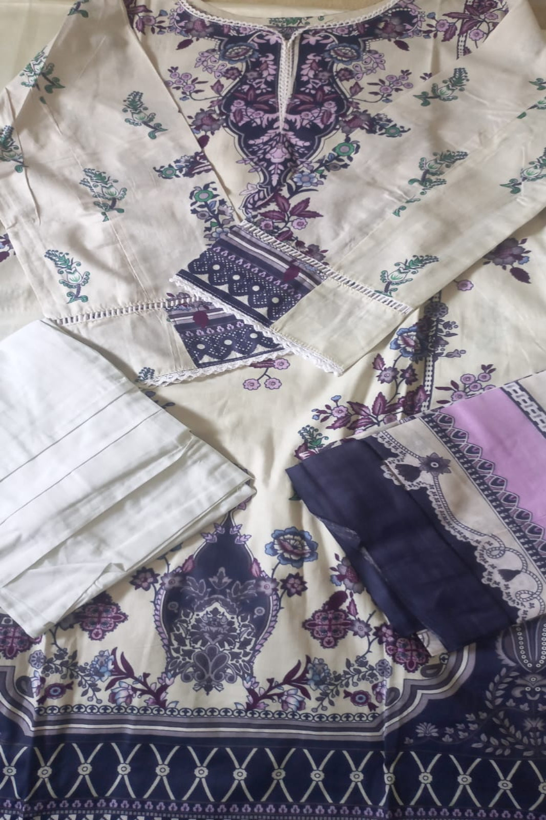 Amira White Suit-Stitched