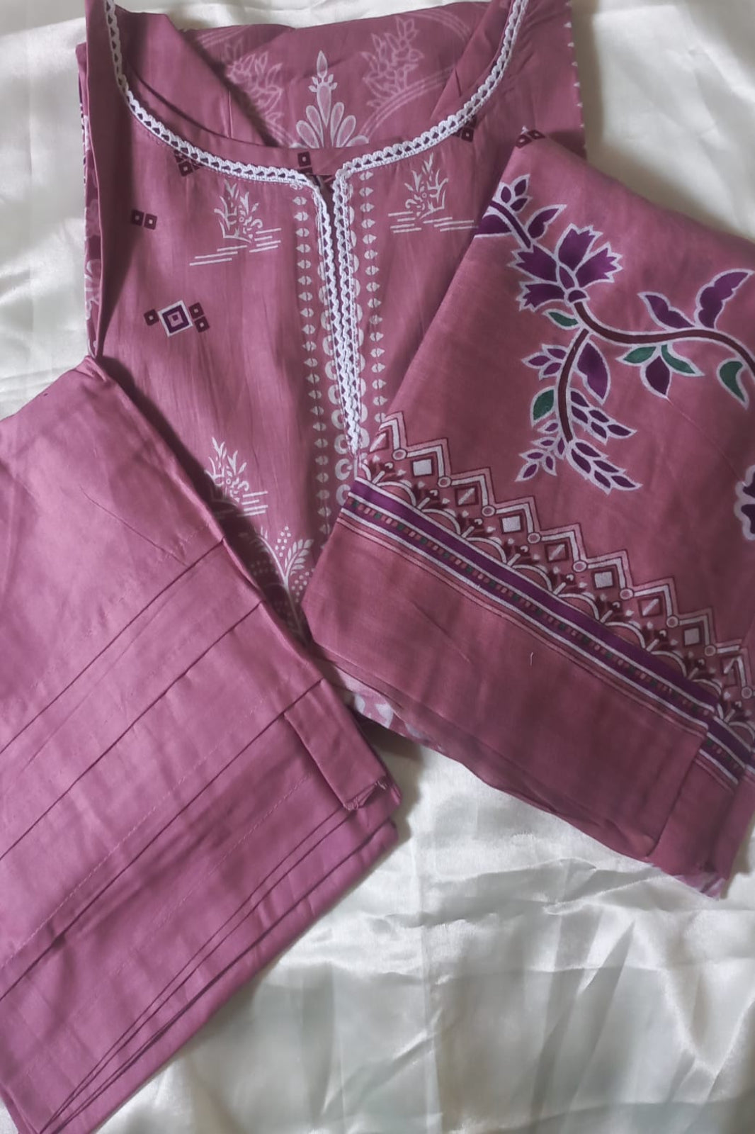 Amira  Pink  Suit-Stitched