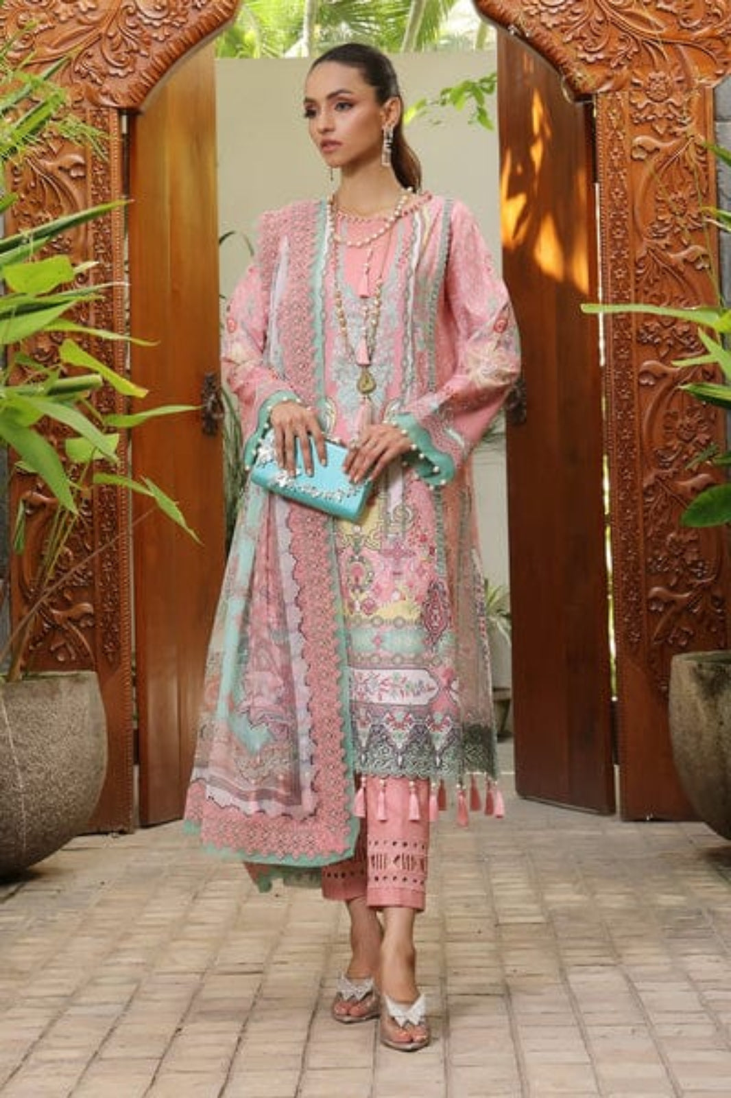 Jade Urbane -Baby Pink -Digital Print Lawn Unstitched-3 Piece Suit