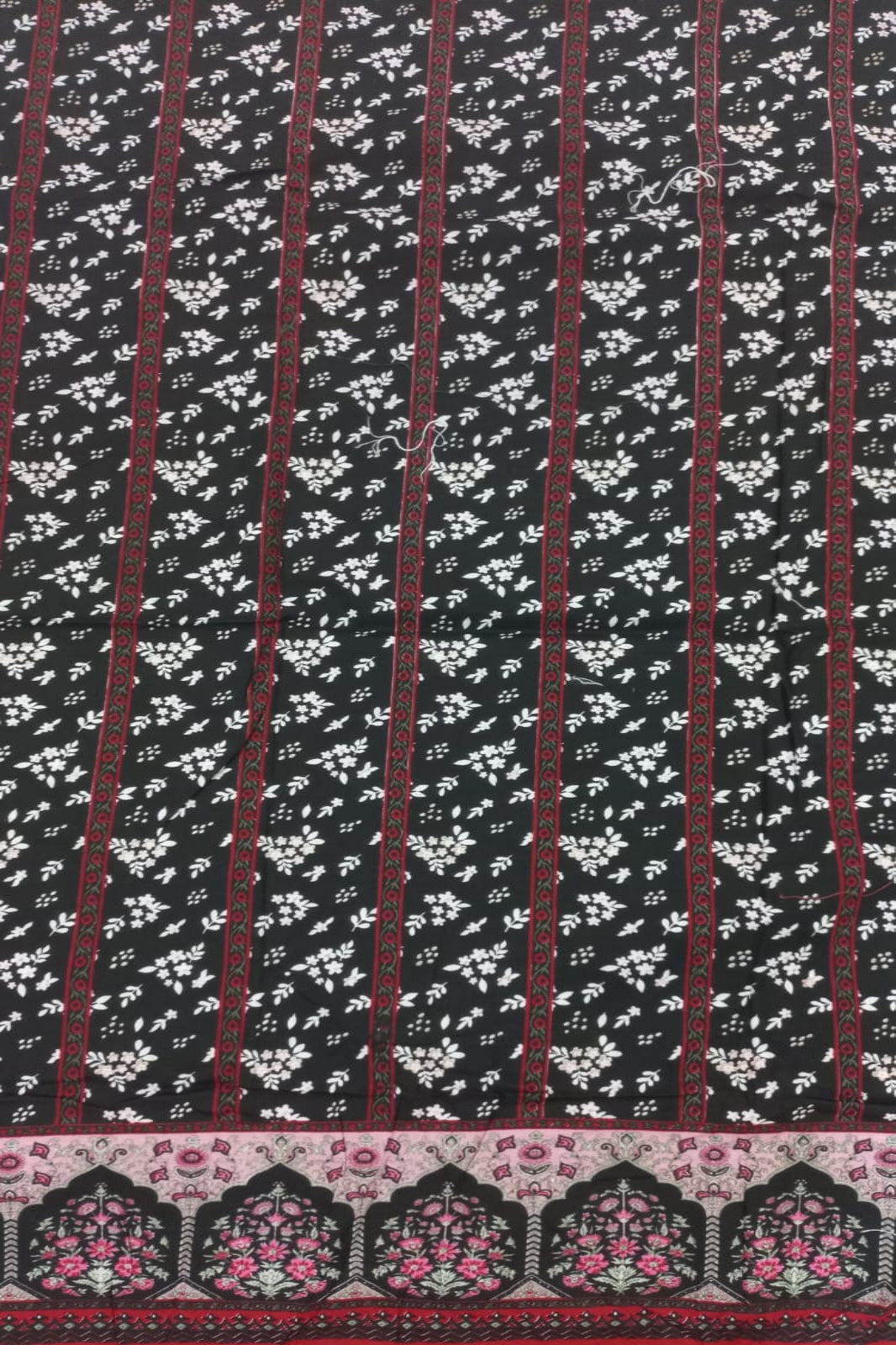 Al-Zohaib Black & Red Suit-Unstitched