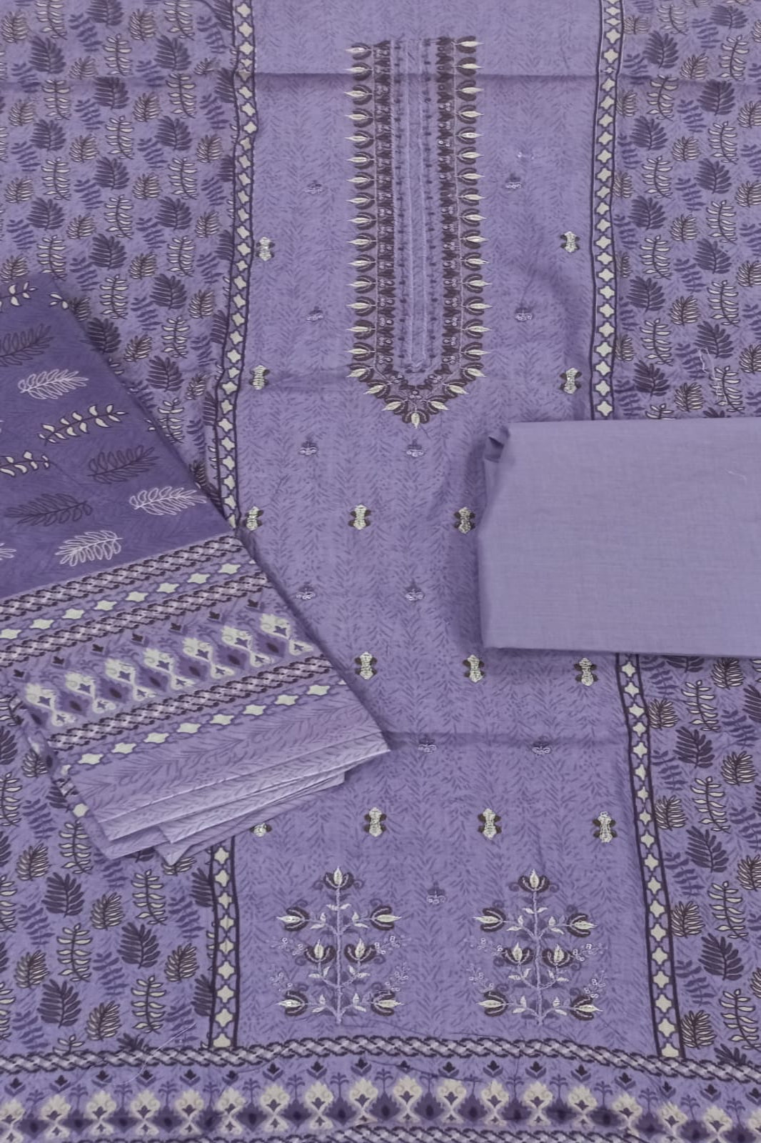Al-Zohaib Lavender Suit-Unstitched