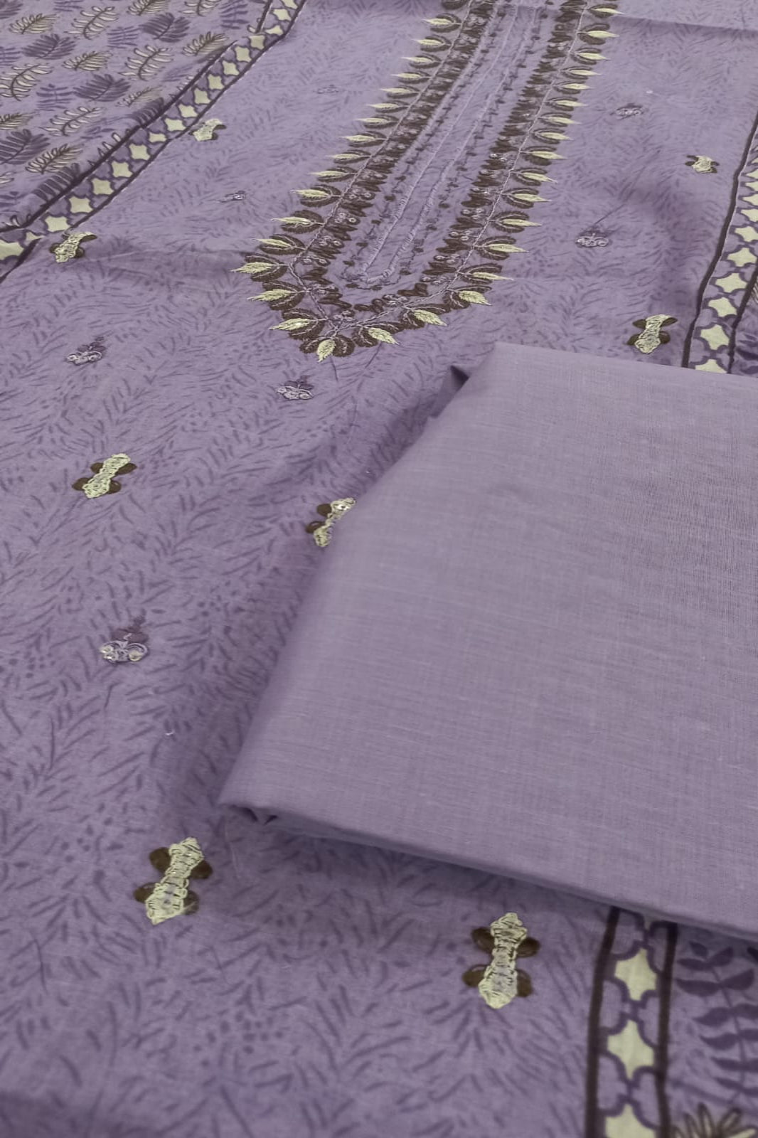 Al-Zohaib Lavender Suit-Unstitched