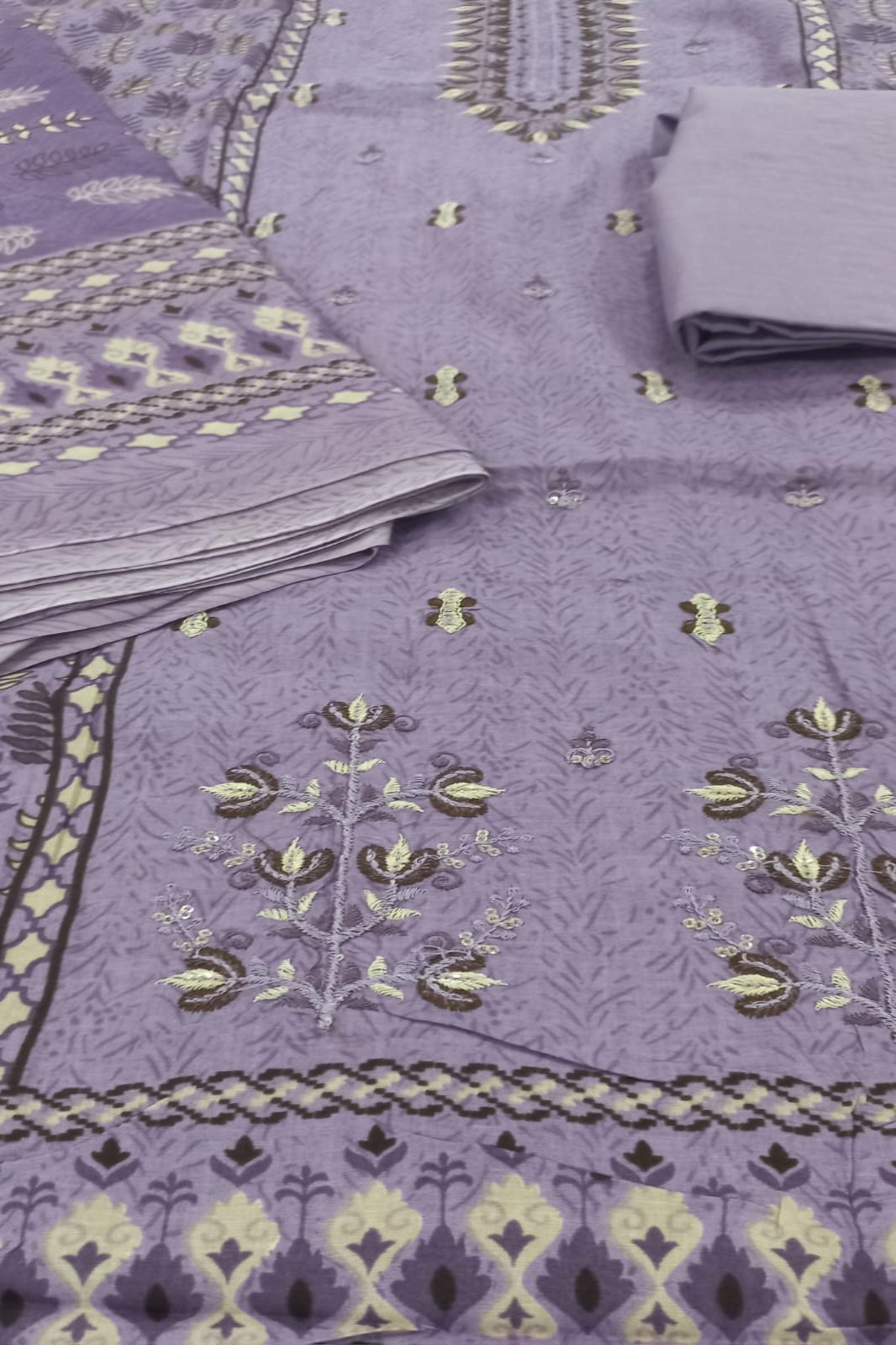 Al-Zohaib Lavender Suit-Unstitched