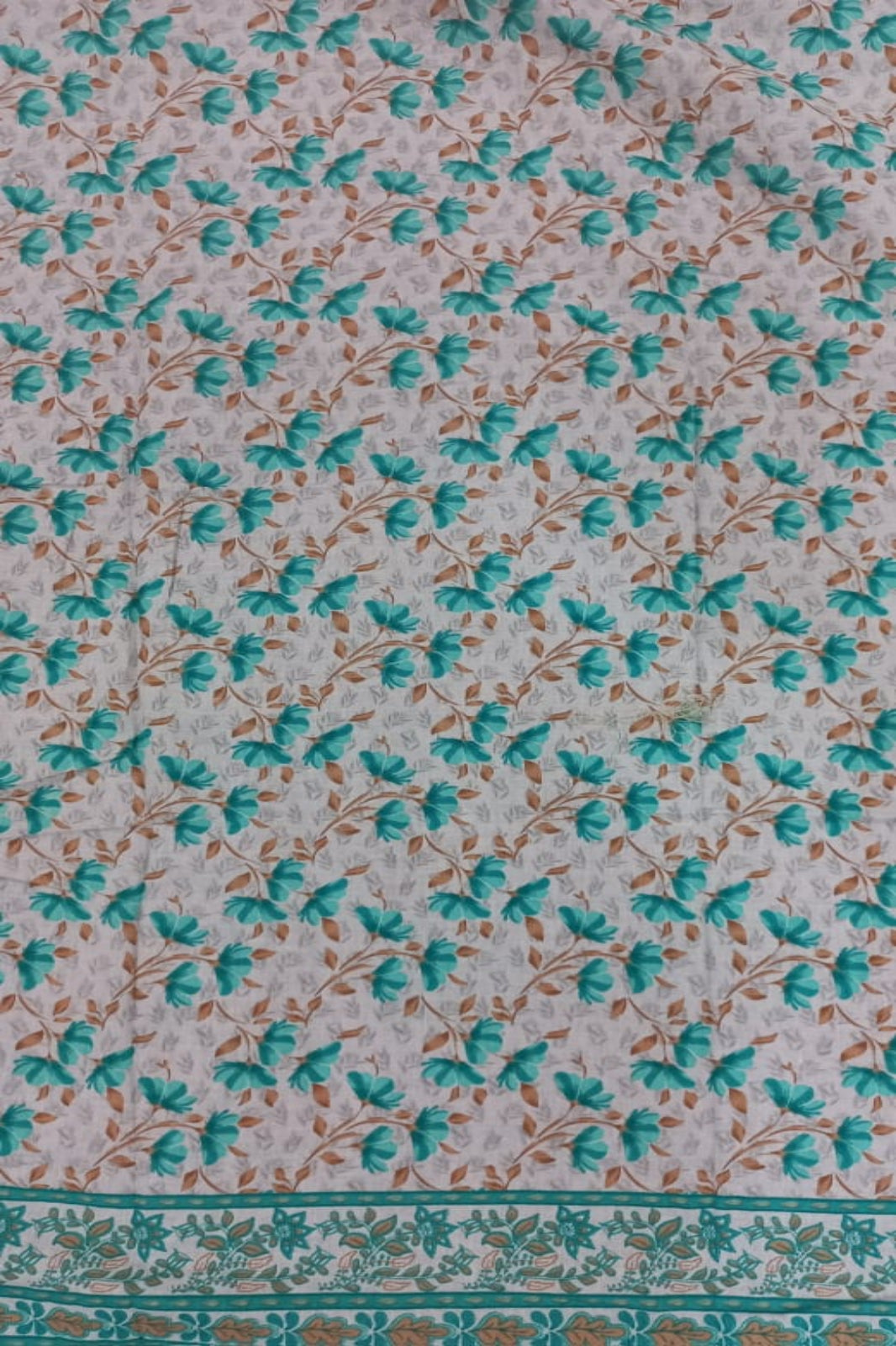 Al -Zohaib Light Teal Green & Brown Suit-Unstitched