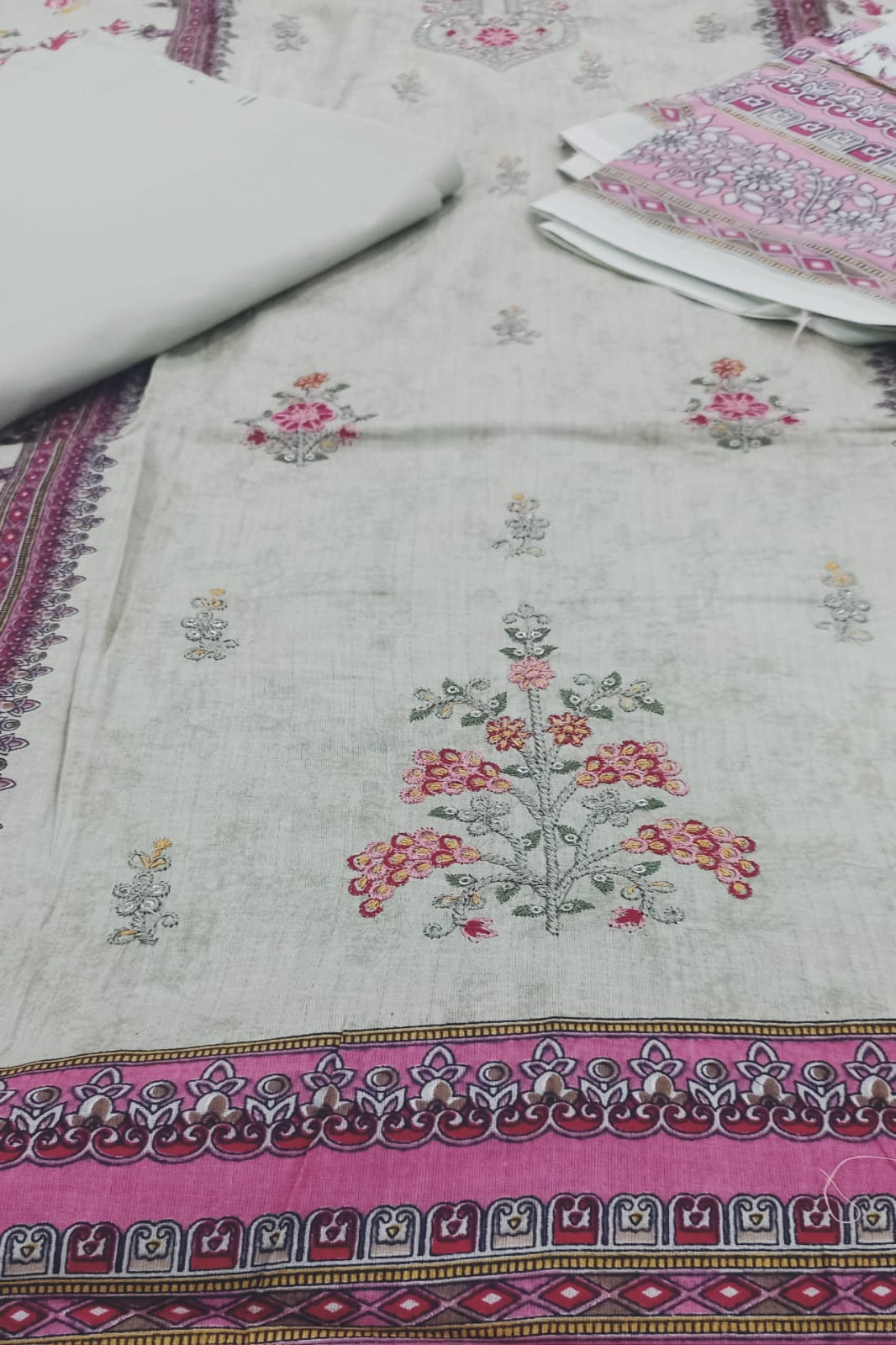 Al-Zohaib Light Green Suit-Unstitched