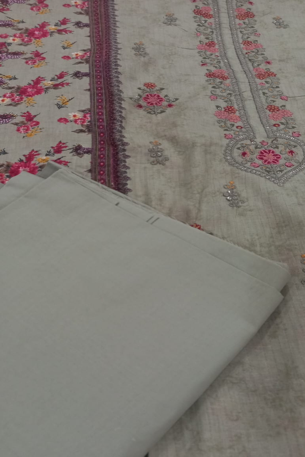 Al-Zohaib Light Green Suit-Unstitched