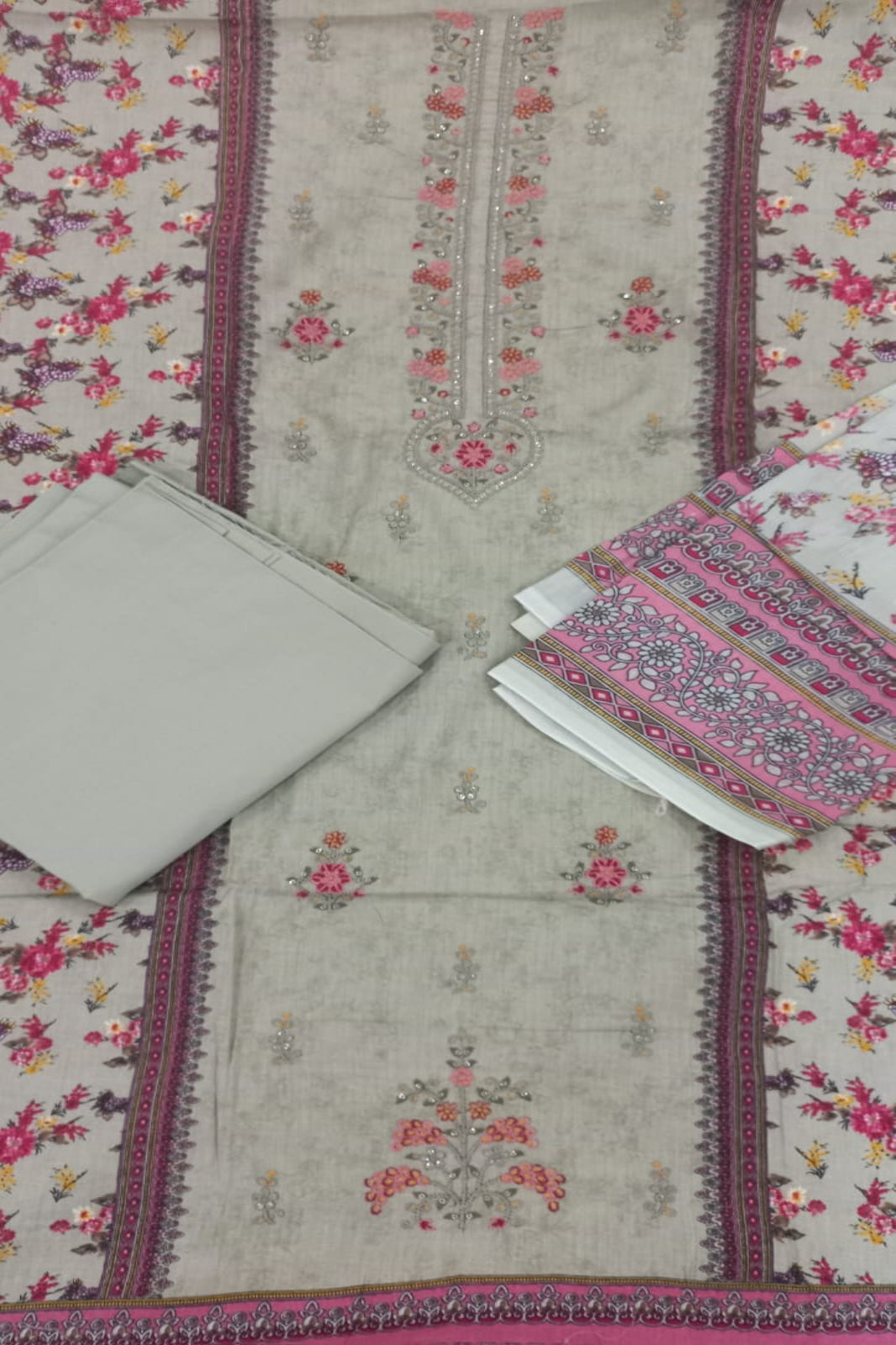 Al-Zohaib Light Green Suit-Unstitched