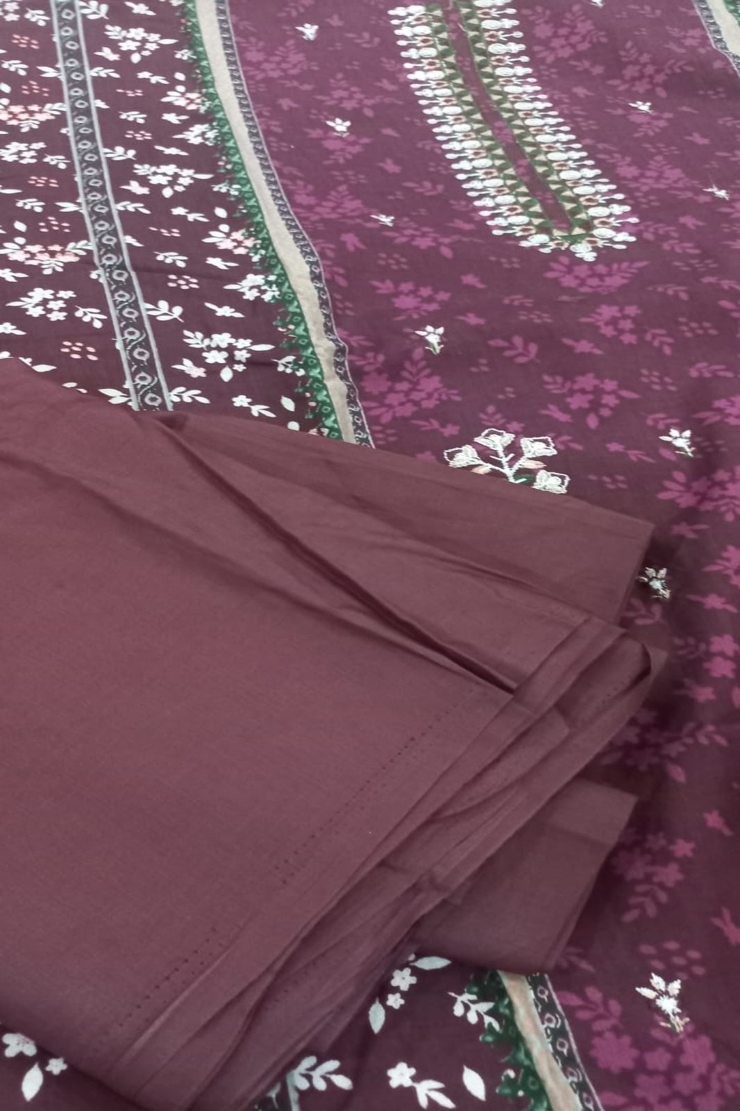 Al-Zohaib Marron Suit -Unstitched