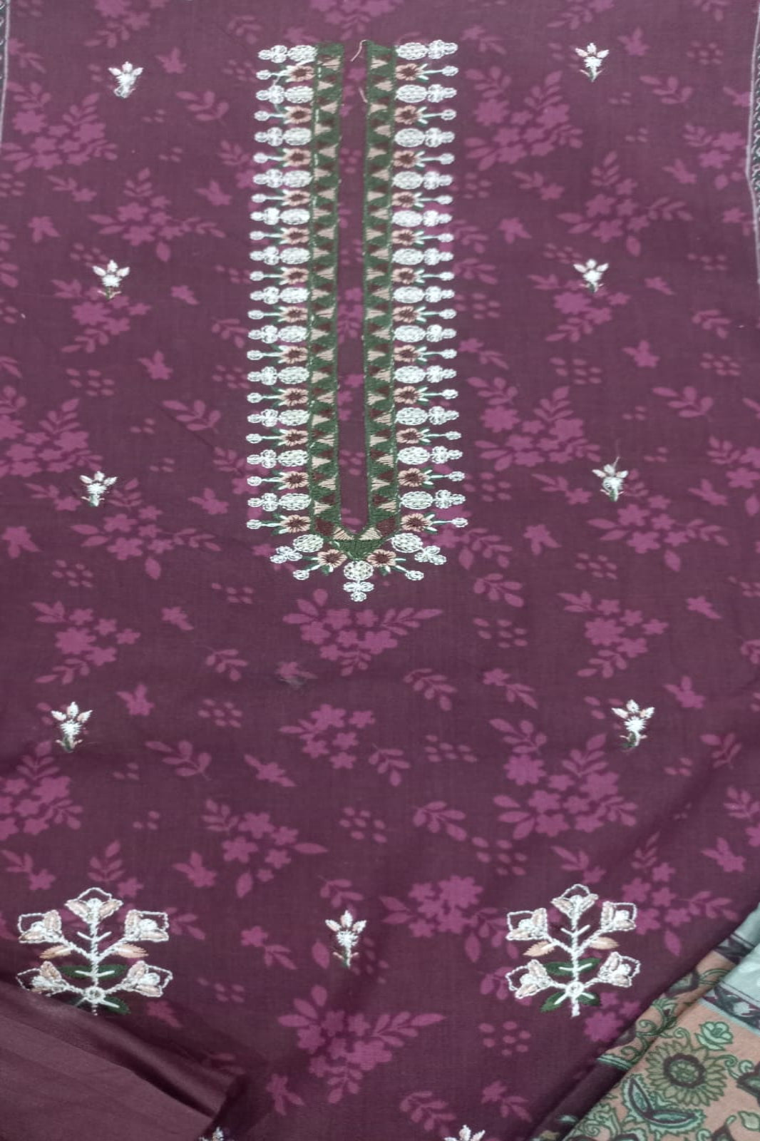 Al-Zohaib Marron Suit -Unstitched