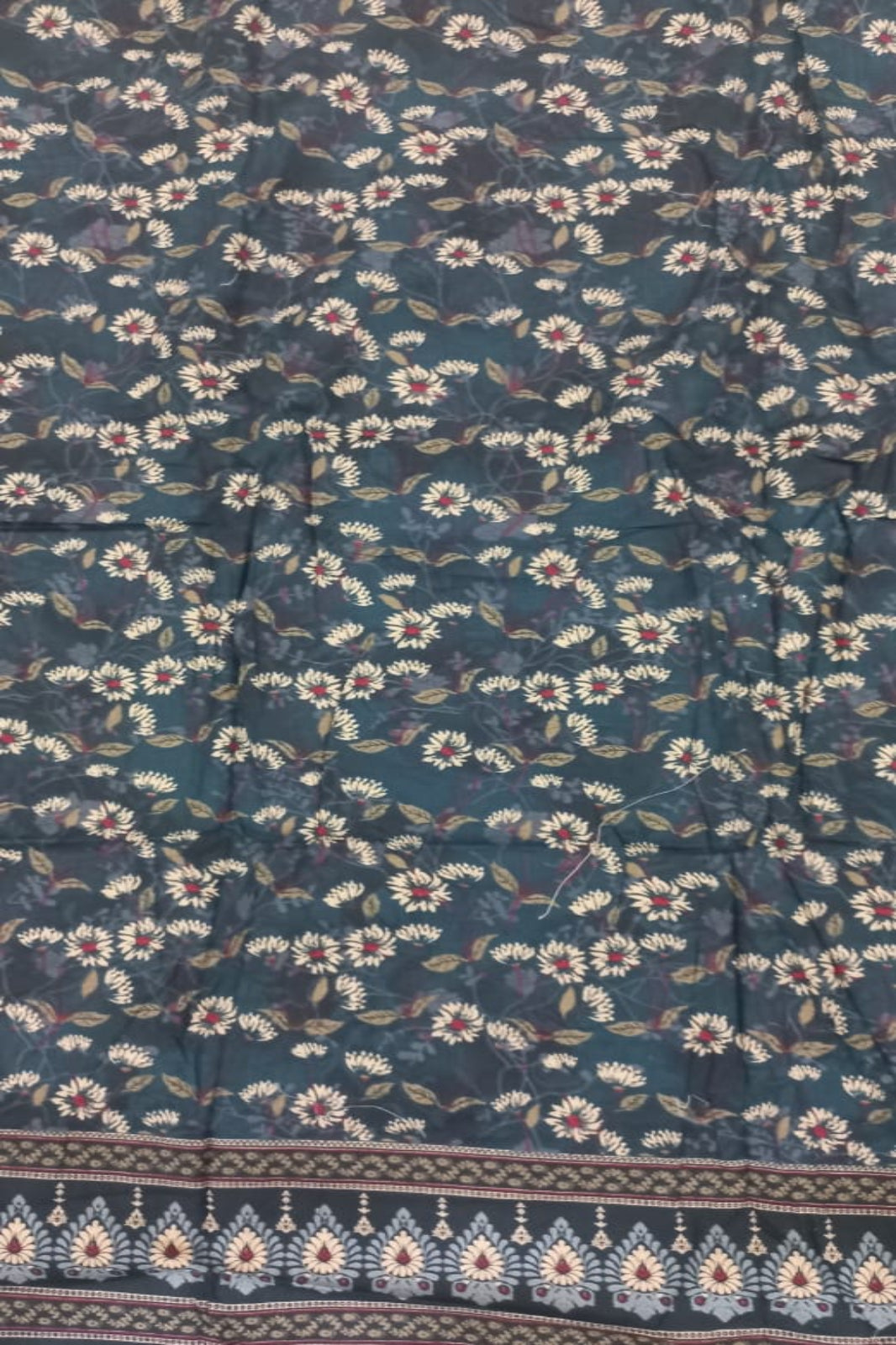 Al-Zohaib Teal & Brown Suit-Unstitched