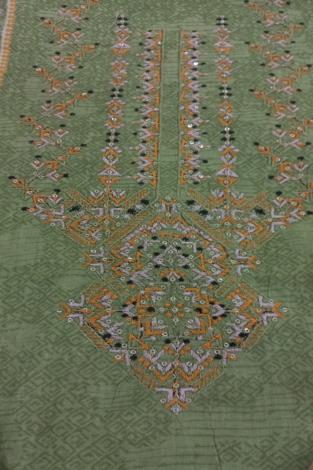 Al-Zohaib Yellow Green Suit-Unstitched