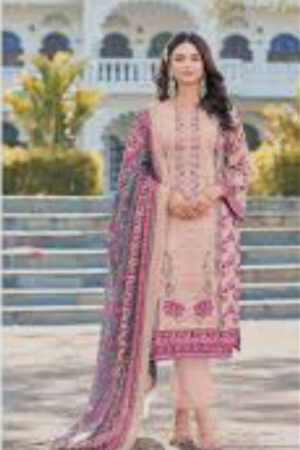 Al-Zohaib Rose Pink Suit-Unstitched