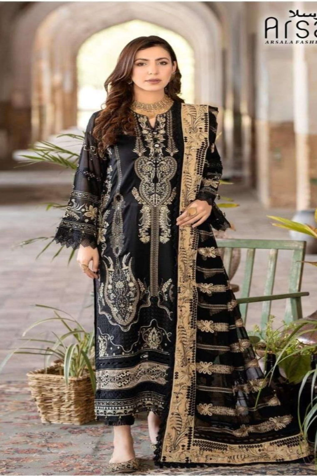 Amira  Black Suit-Stitched