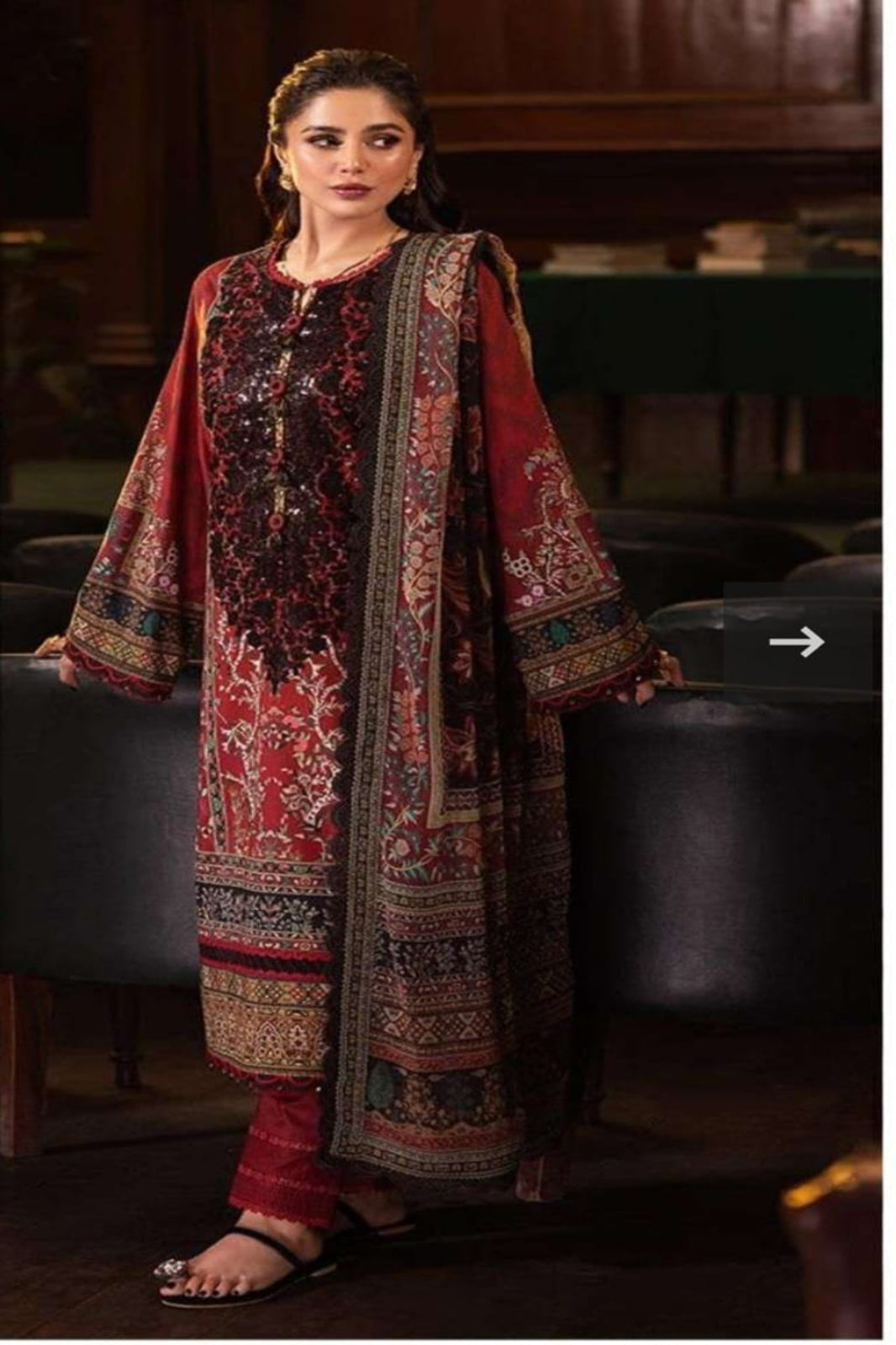 Amira Red Suit- Stitched