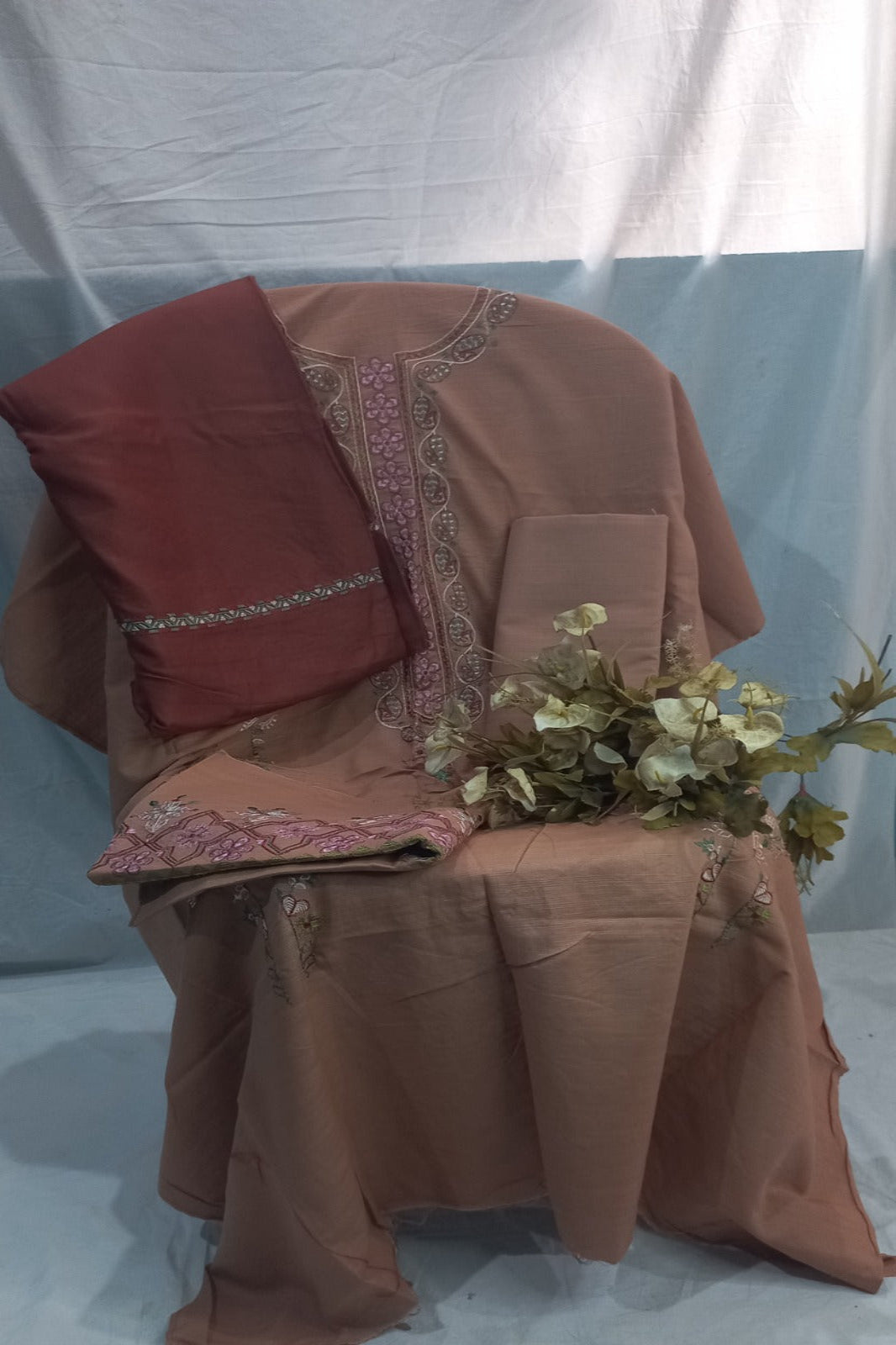 Coco Light Brown Suit- Unstitched Suit