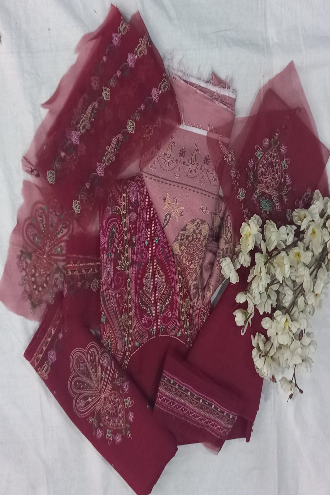 Coco Luxury Marron  Lawn Designer Suit | Soft Premium Fabric