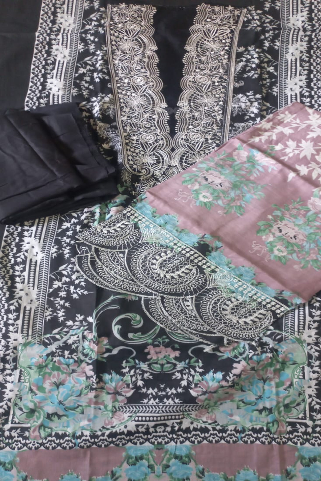 Cosmos Wonder Black Brown Suit- Unstitched