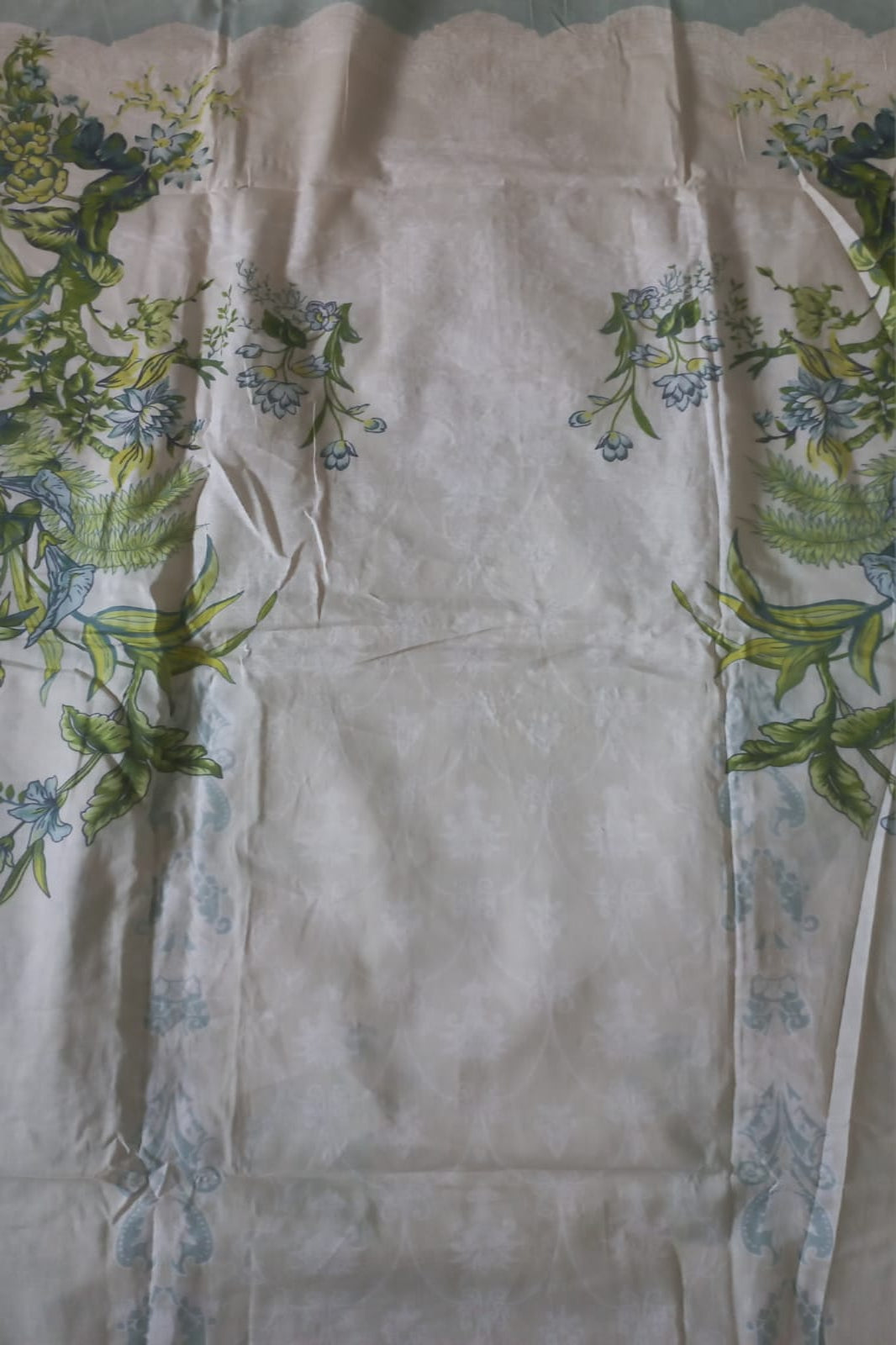 Cosmos Wonder Cream Unstitched Suit - Sabina's Designer Hub