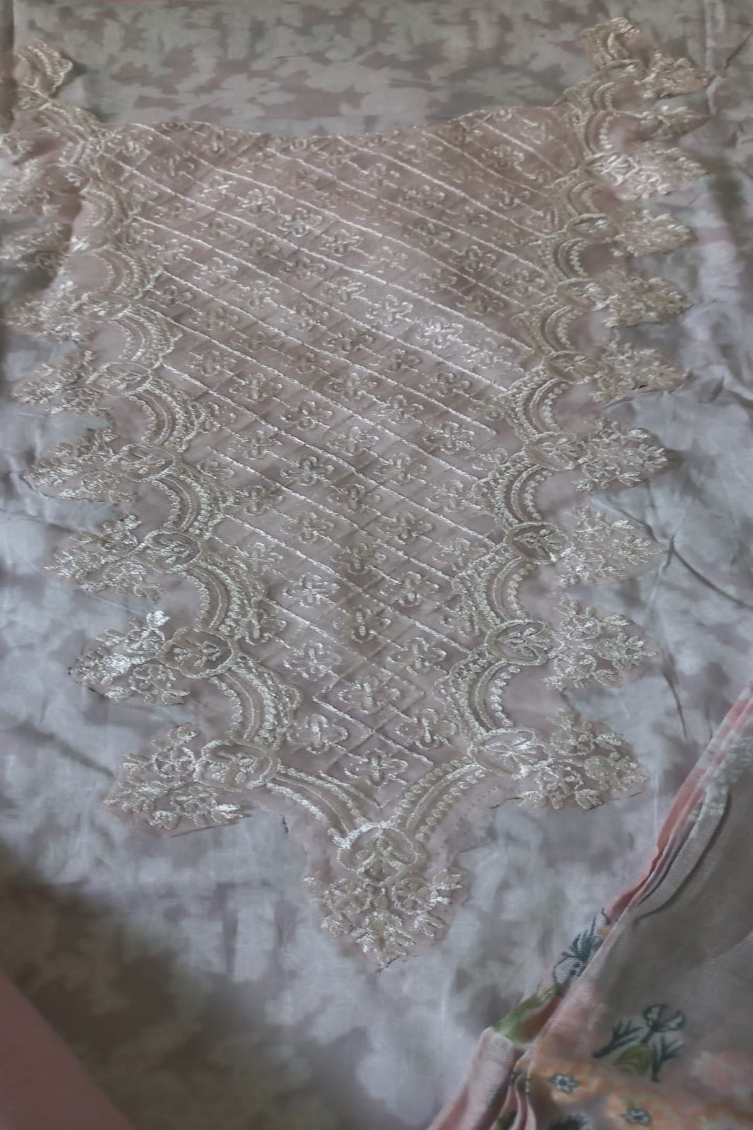 Cosmos Wonder Light Pink Unstitched Suit - Sabina's Designer Hub