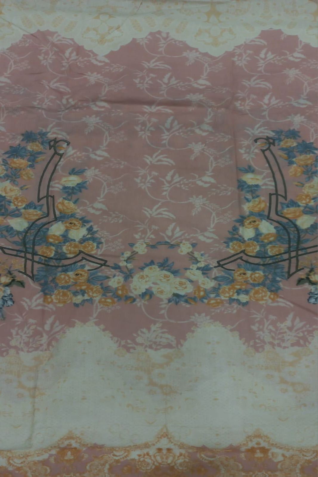 Cosmos Wonder Baby Pink Unstitched Suit - Sabina's Designer Hub"