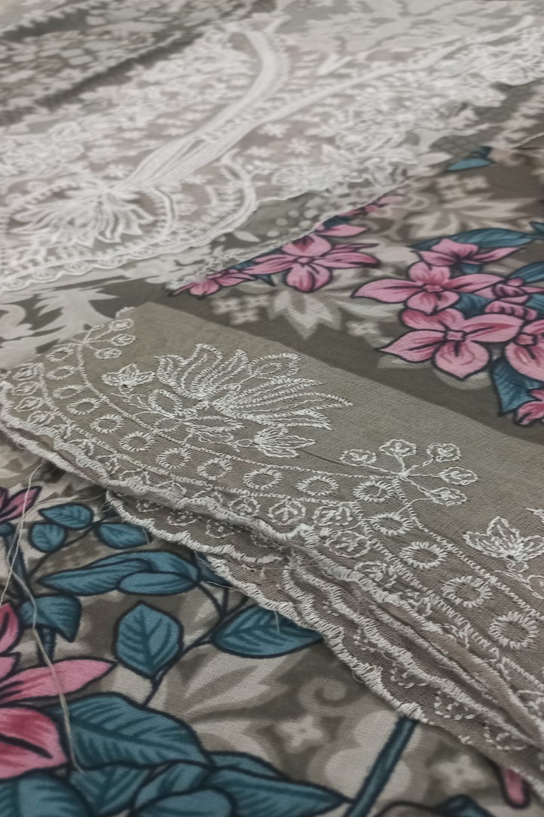 Cosmos Wonder Light Green Unstitched Suit - Sabina's Designer Hub"

