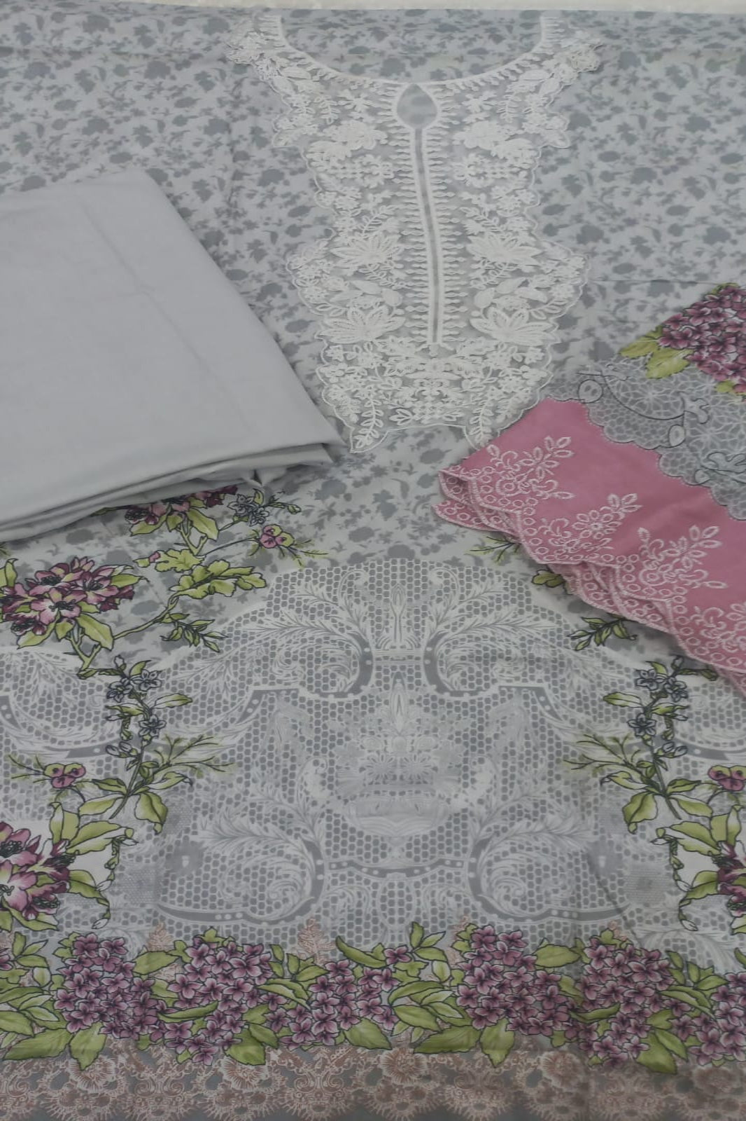 Cosmos Wonder Light Grey Suit-Unstitched